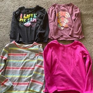 8 size 4T girls long sleeve shirts